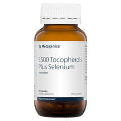 Metagenics E500 Tocopherols Plus Selenium 60 Capsules