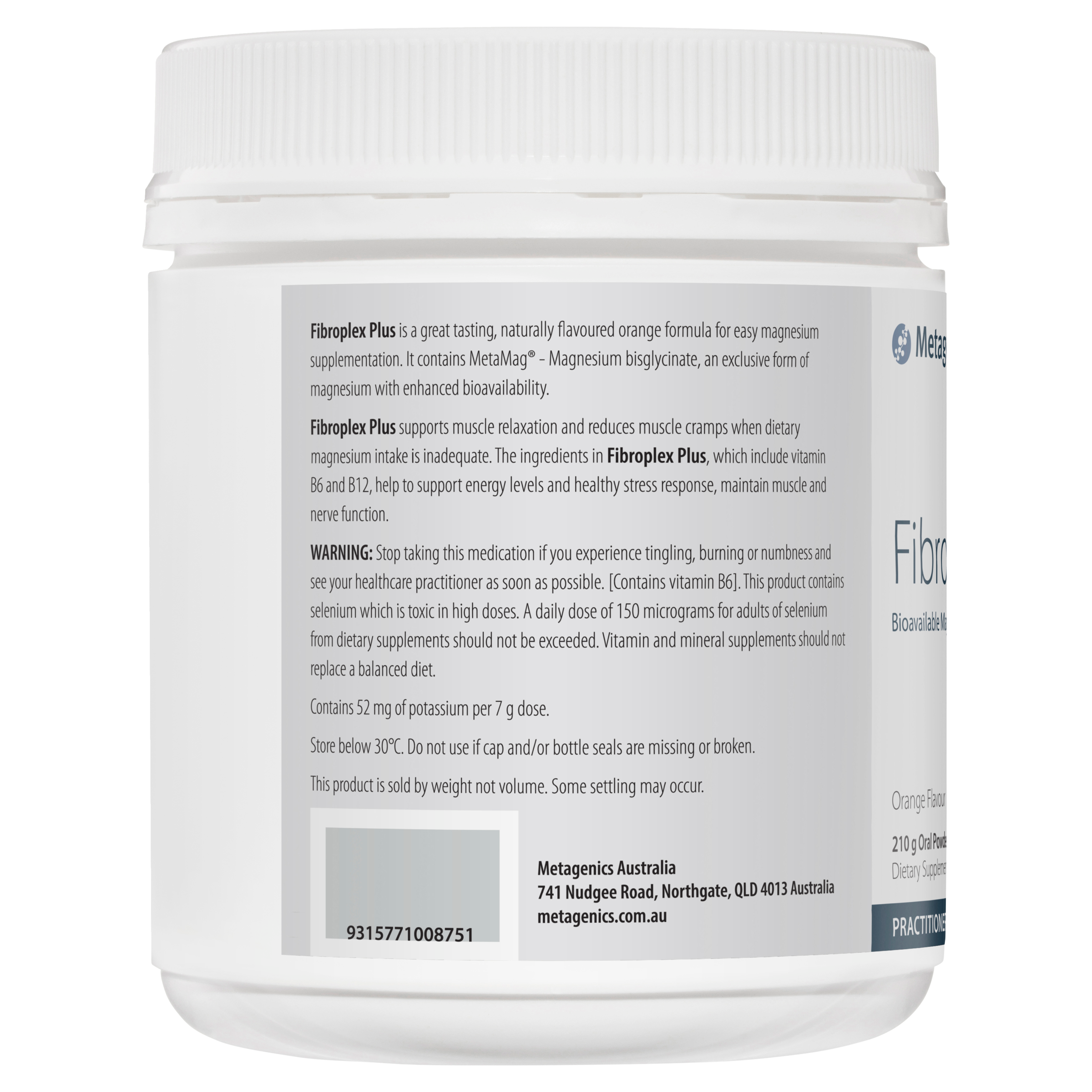Metagenics Fibroplex Plus Oral Powder Orange Flavour 210 g