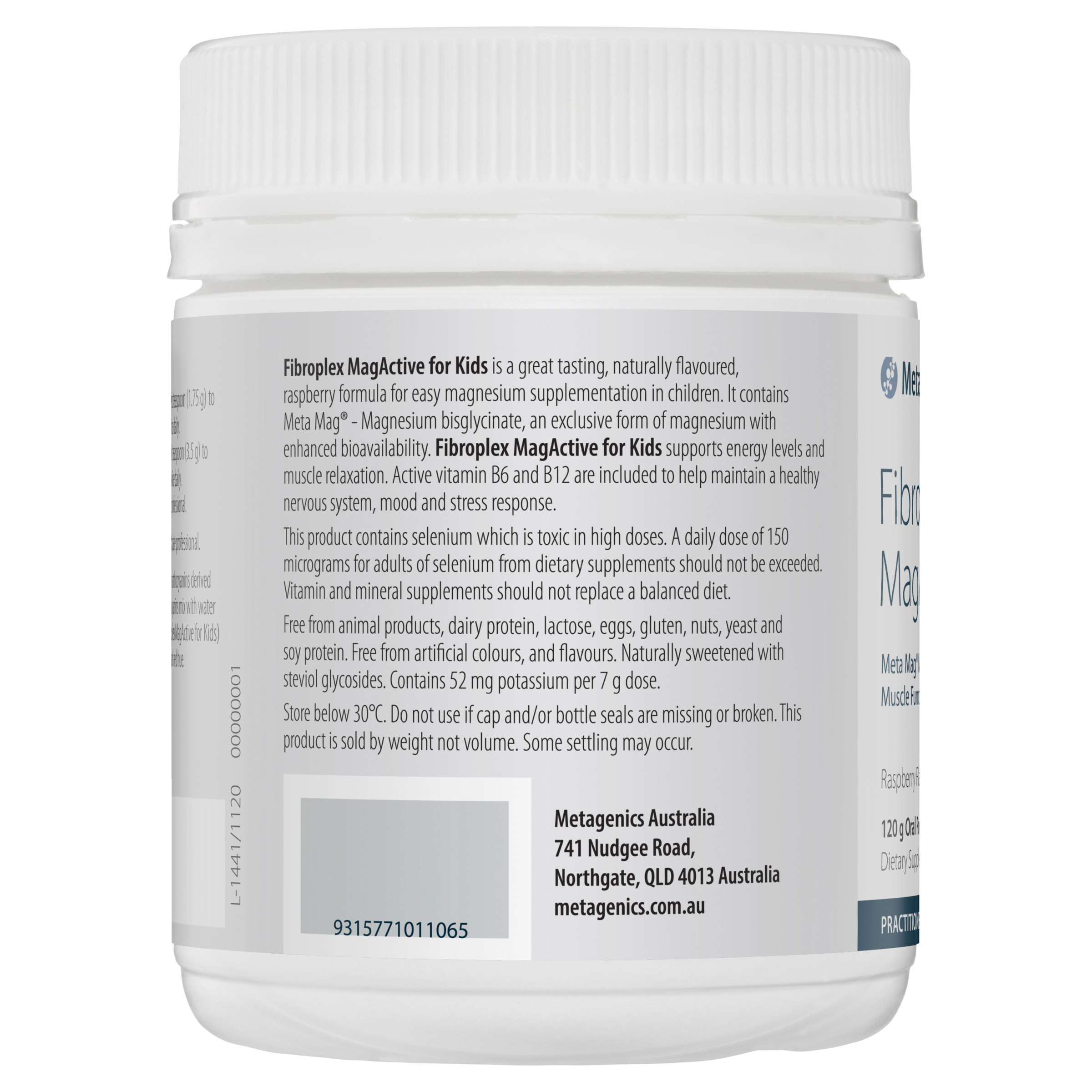 Metagenics Fibroplex MagActive for Kids Oral Powder Raspberry Flavour 120 g