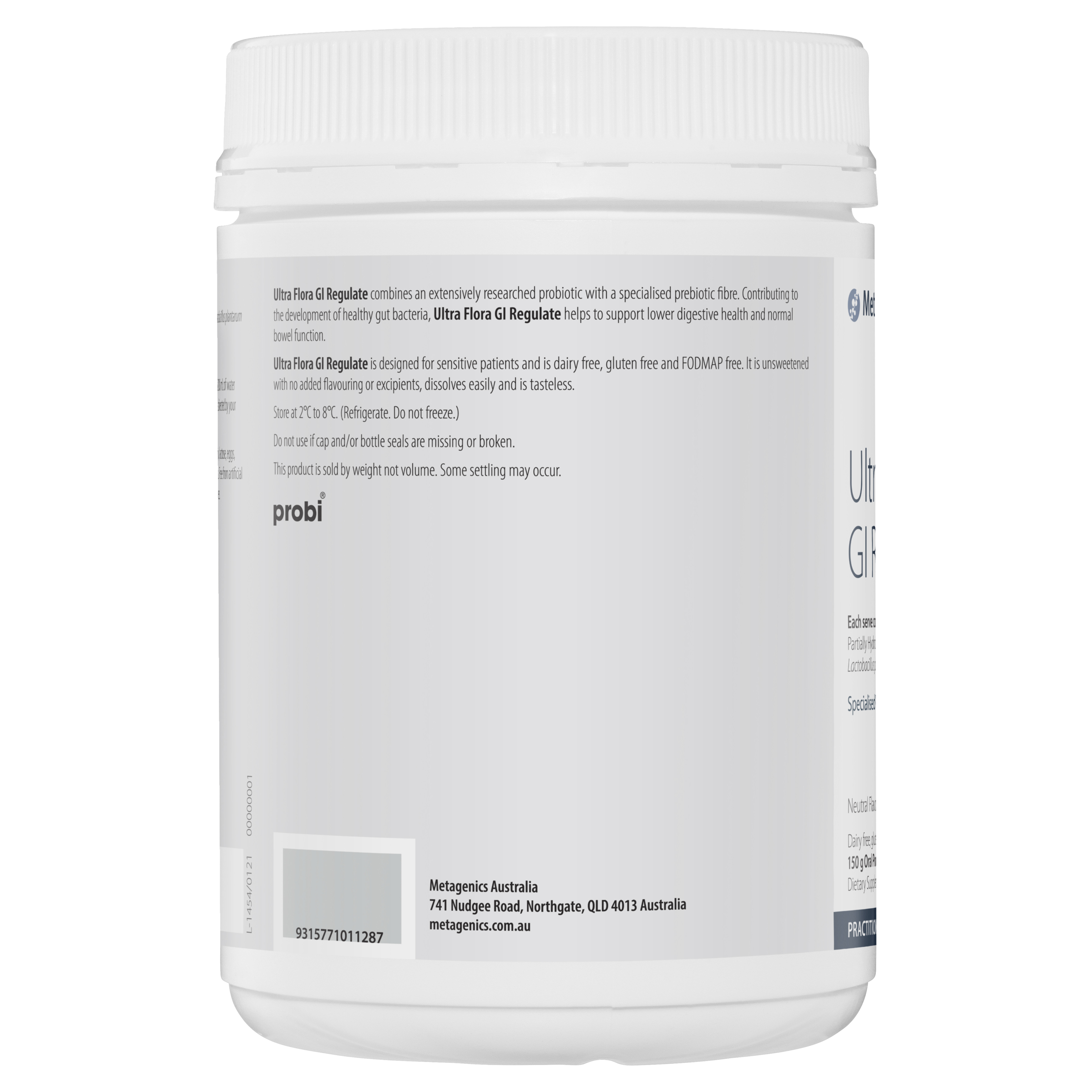 Metagenics Ultra Flora GI Regulate Oral Powder Neutral Flavour 150 g