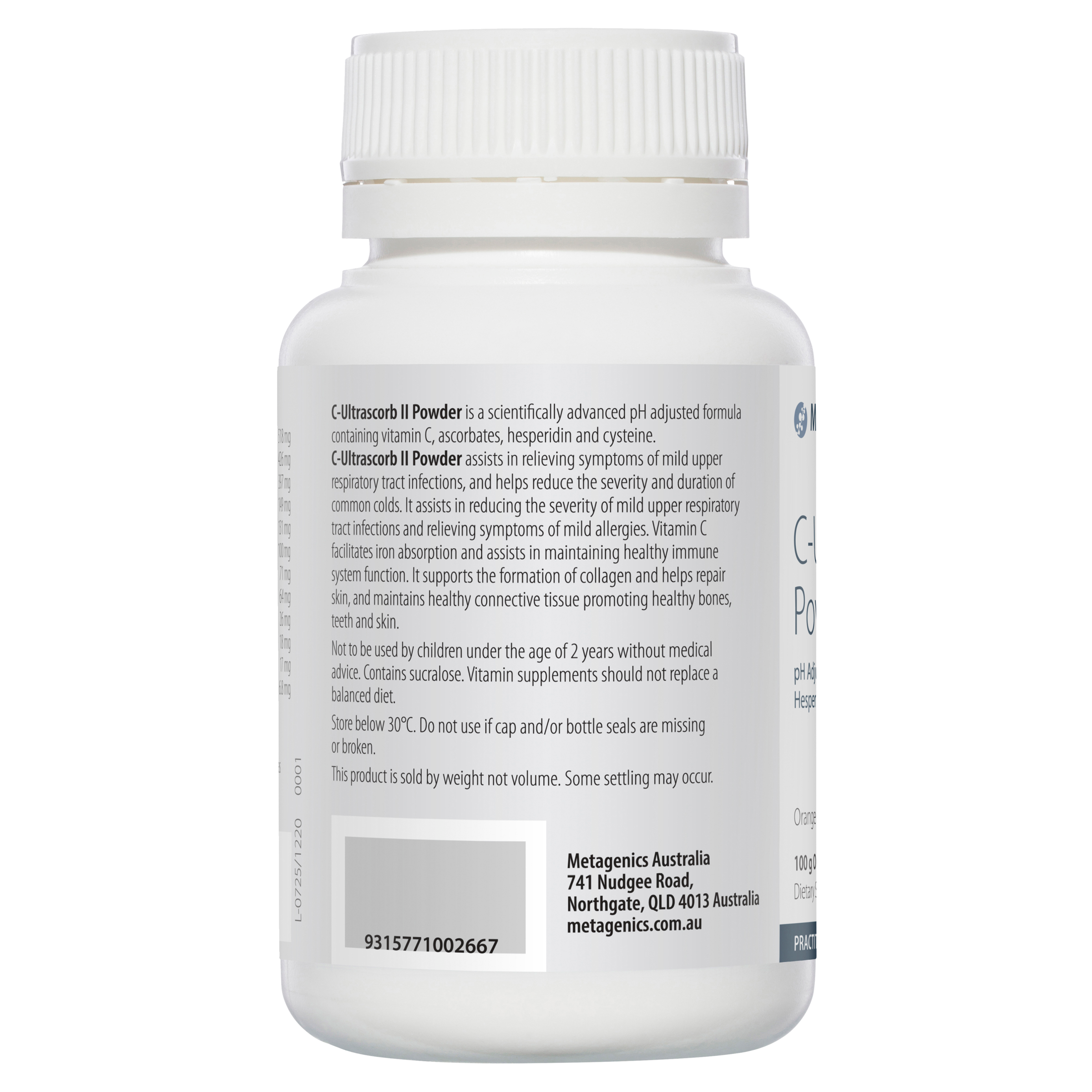 Metagenics C-Ultrascorb II Powder Oral Powder Orange Flavour 100 g