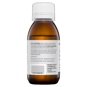 Metagenics Cod Liv A & D for Kids Oral Liquid Orange Flavour 100 mL