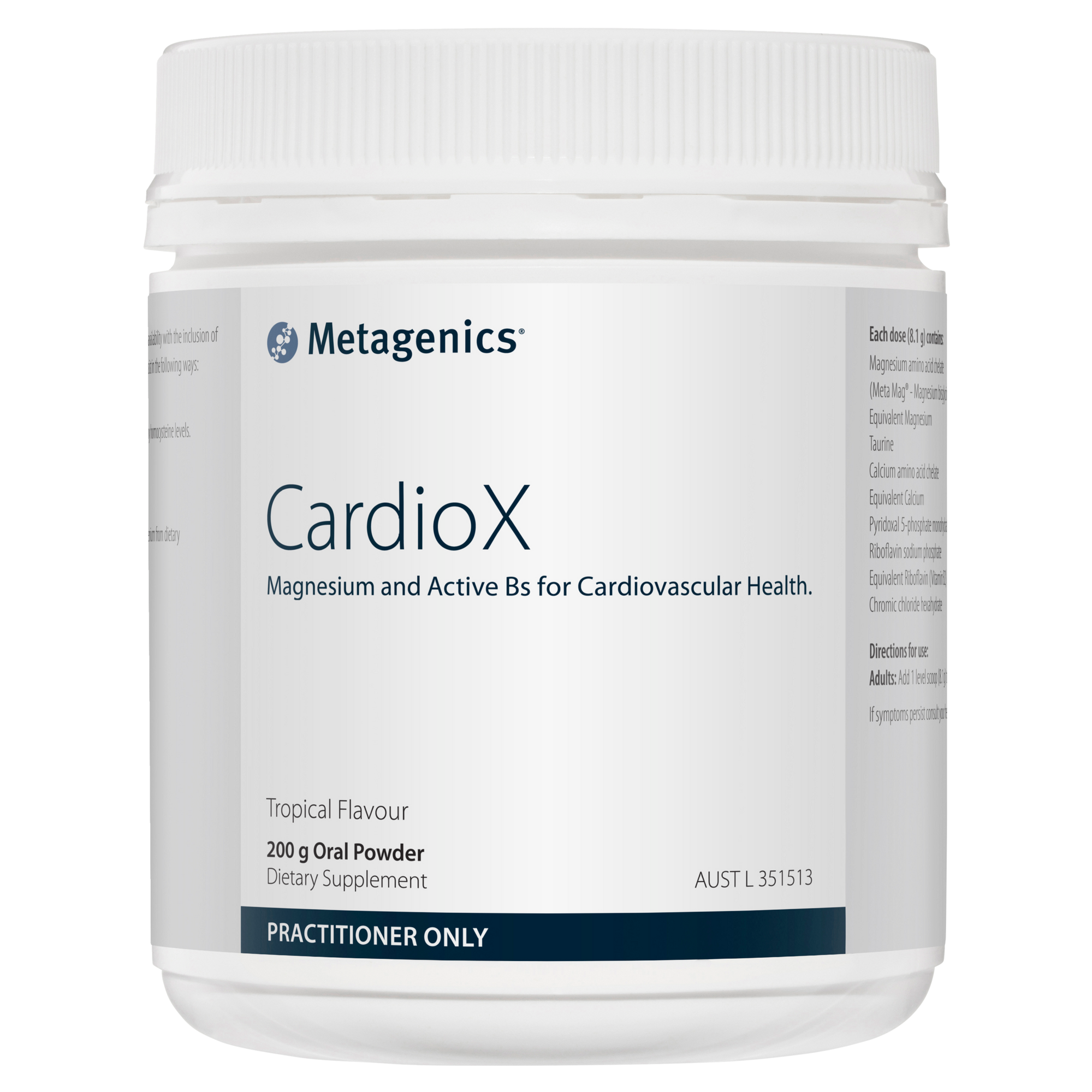 Metagenics CardioX Oral Powder Tropical Flavour 200 g
