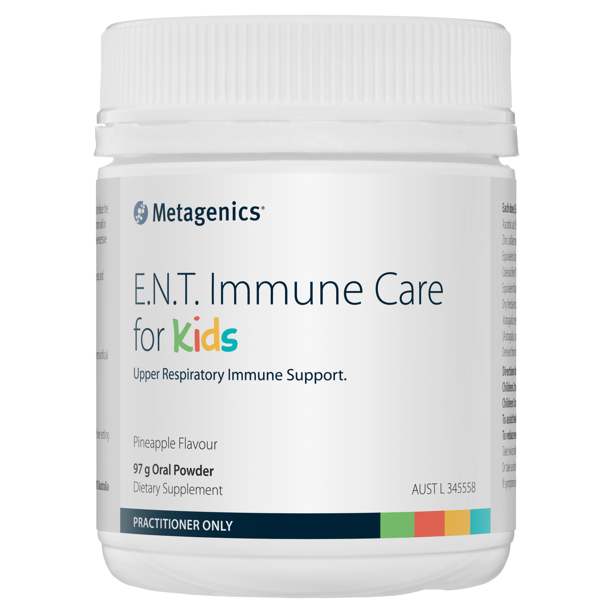 Metagenics E.N.T. Immune Care for Kids Oral Powder Pineapple Flavour 97gm