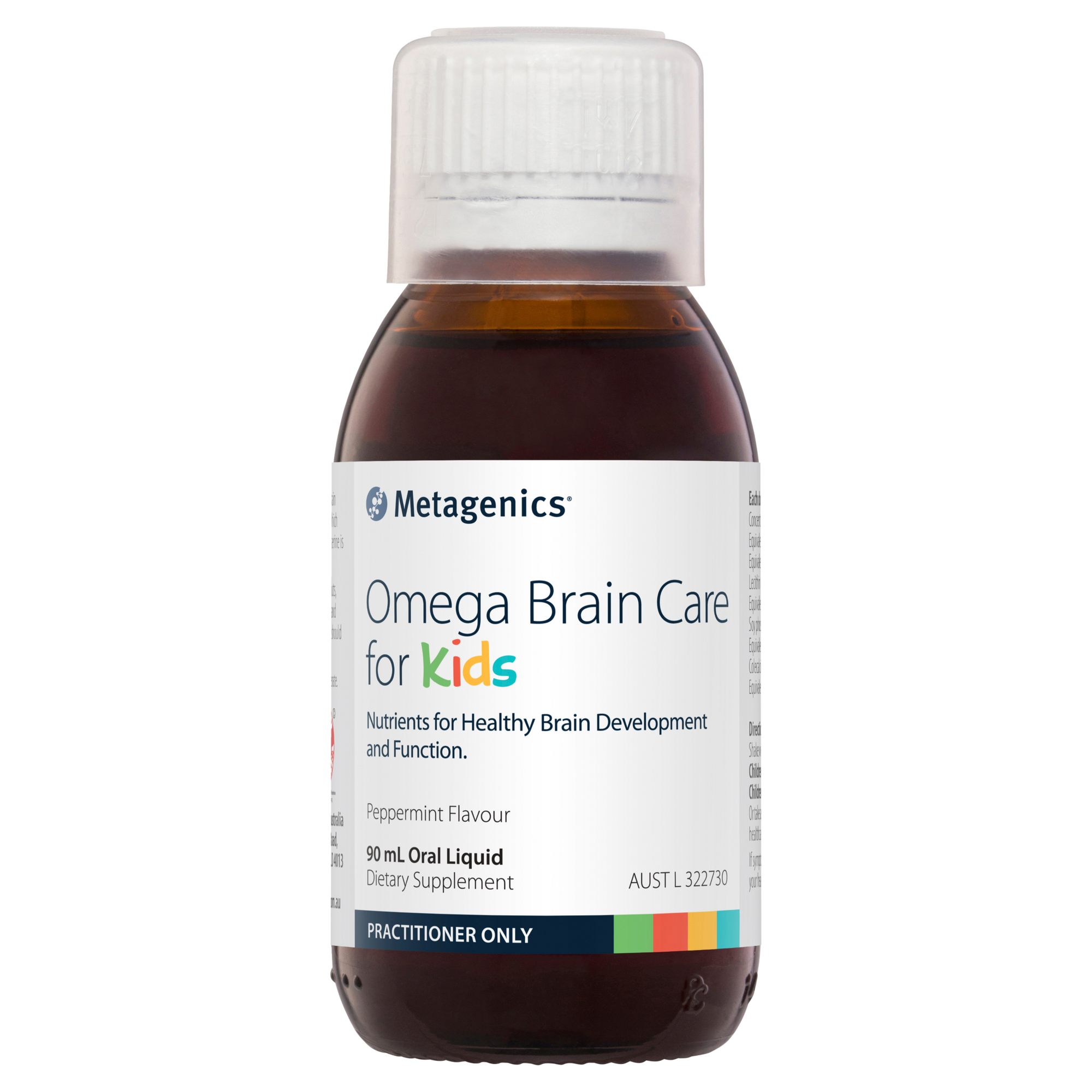 Metagenics Omega Brain Care for Kids Oral Liquid Peppermint Flavour 90ml
