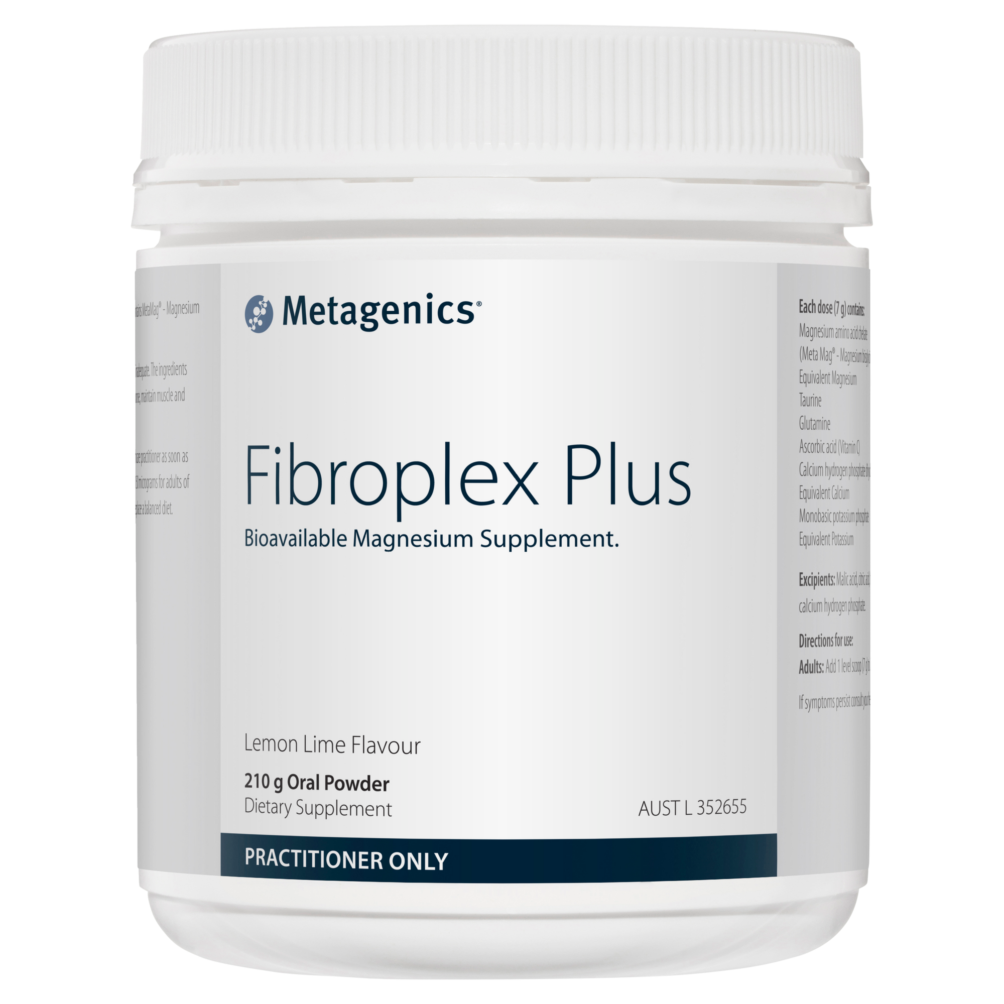 Metagenics Fibroplex Plus Oral Powder Lemon Lime Flavour 210 g