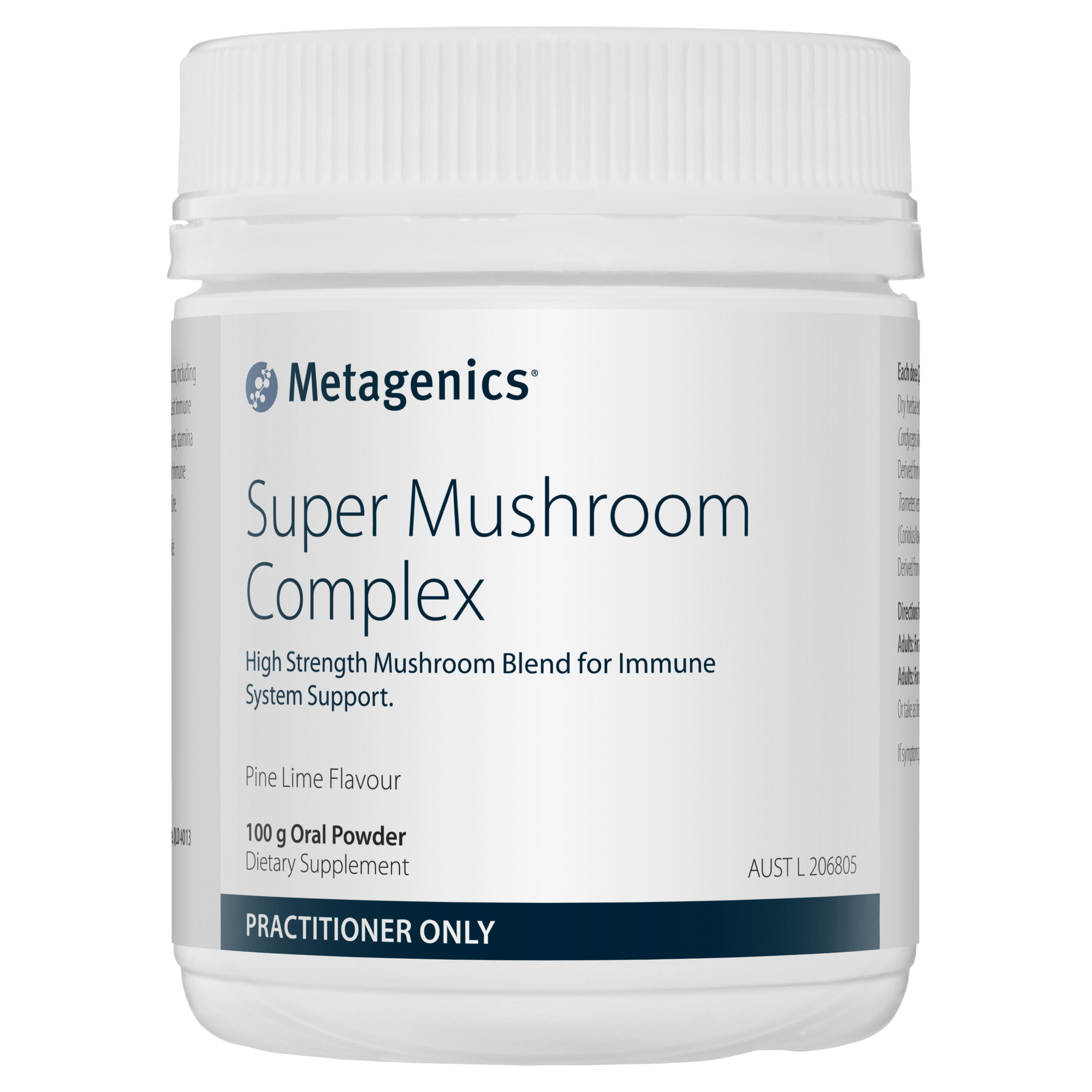 Metagenics Super Mushroom Complex Oral Powder Pine Lime Flavour