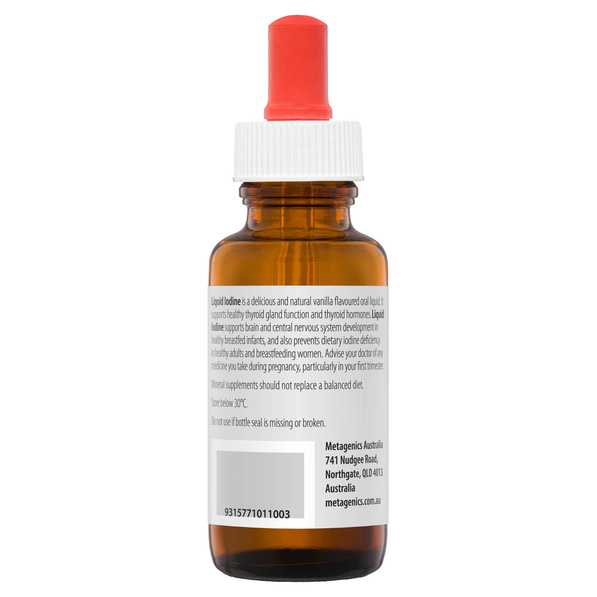 Metagenics Liquid Iodine Oral Liquid Vanilla Flavour 44 mL