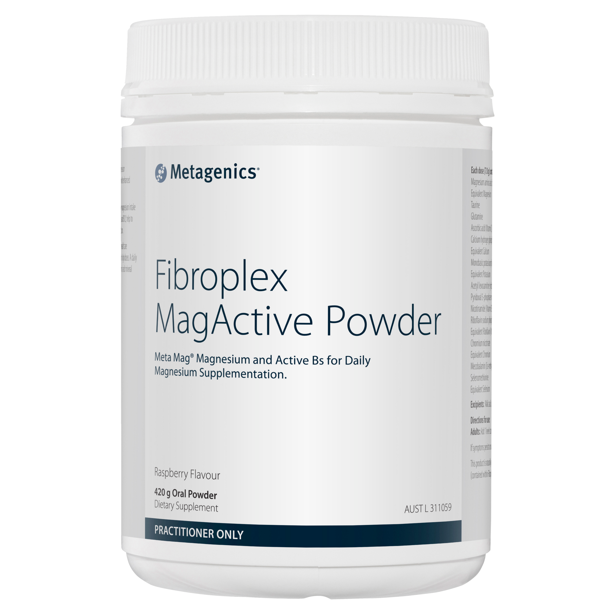 Metagenics Fibroplex MagActive Powder Oral Powder Raspberry Flavour