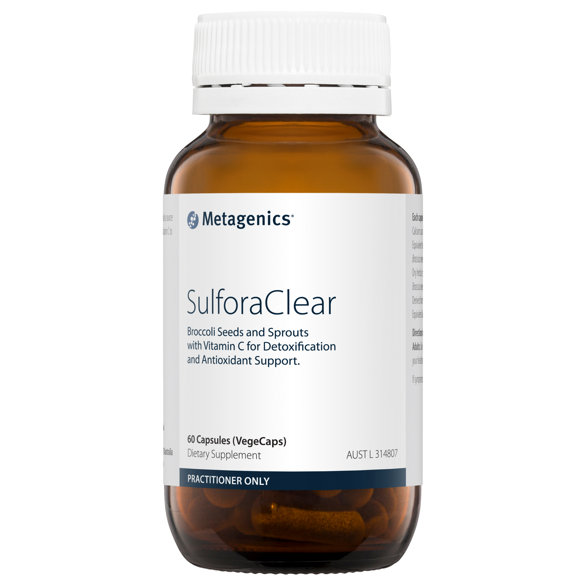 Metagenics SulforaClear 60 Capsules (VegeCaps)