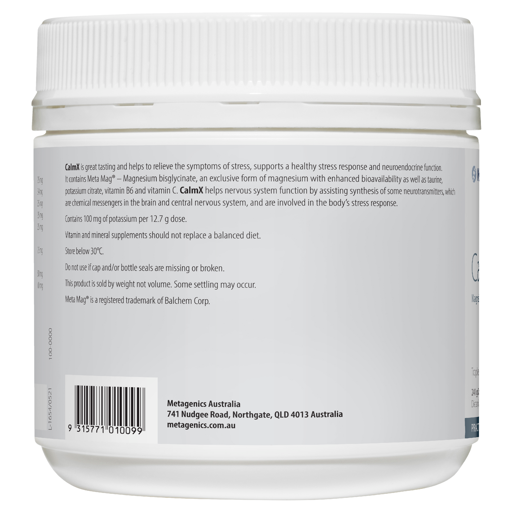 Metagenics CalmX Oral Powder Tropical Flavour 241 g