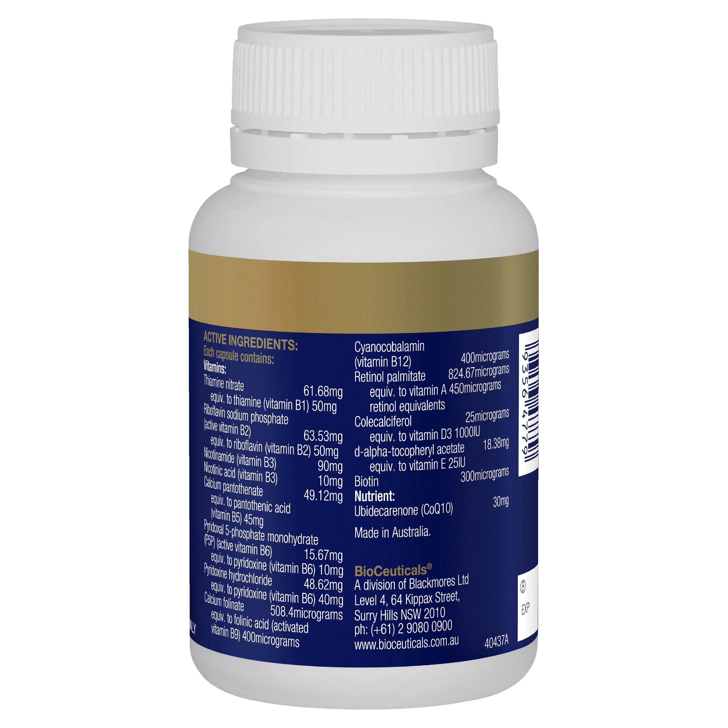 BioCeuticals Mega B Q10 60 Capsules