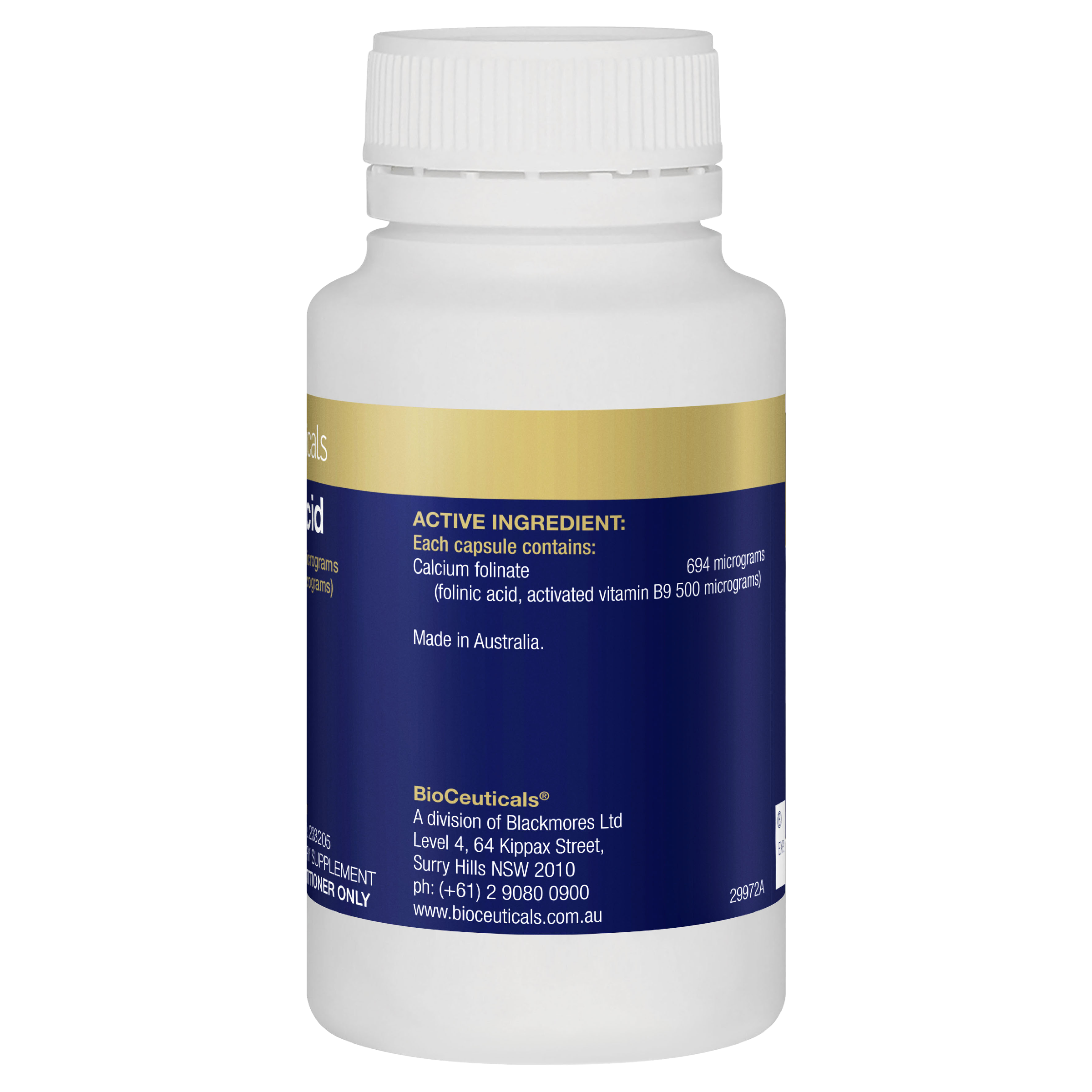 BioCeuticals Folinic Acid 120 Capsules