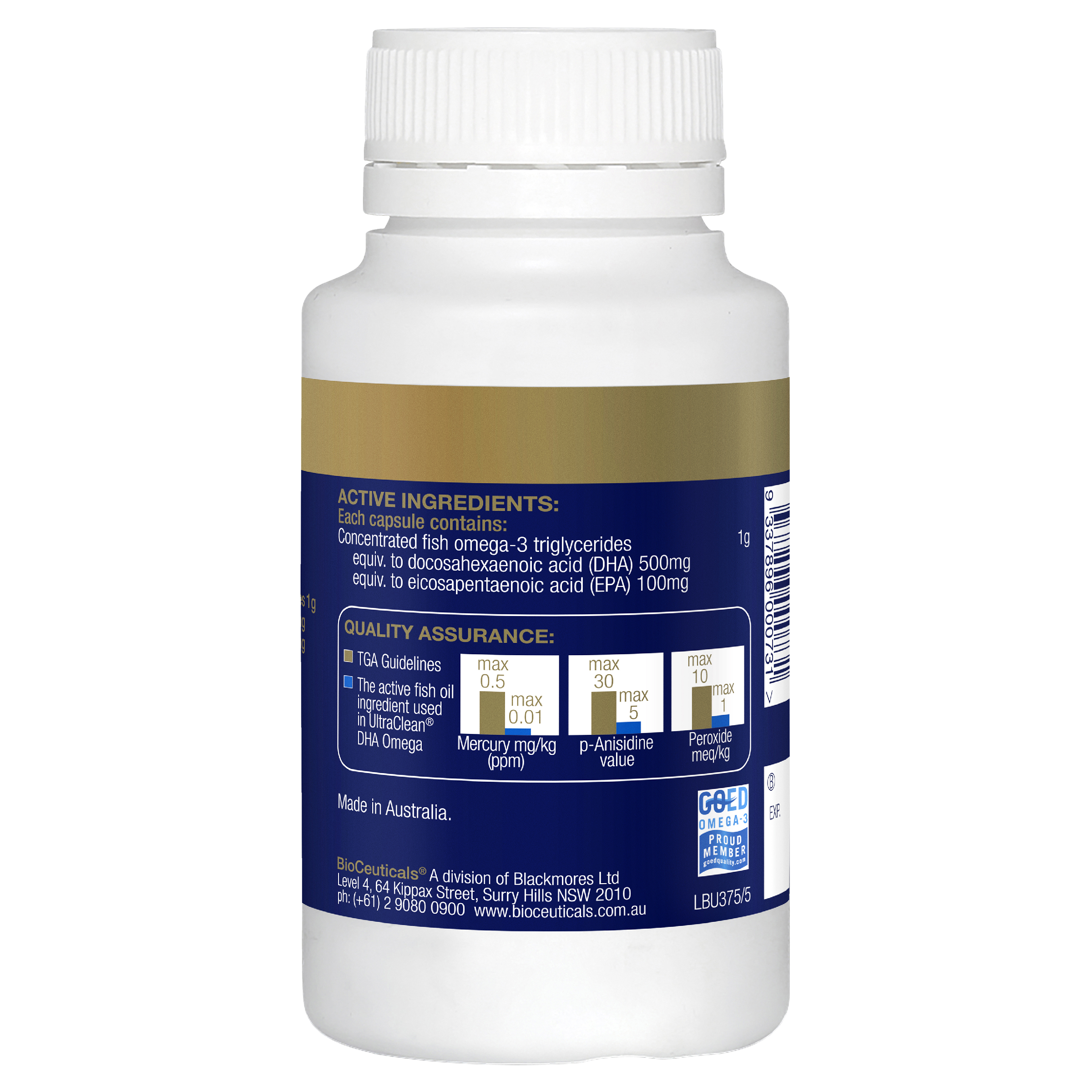 BioCeuticals UltraClean® DHA Omega 60 Capsules