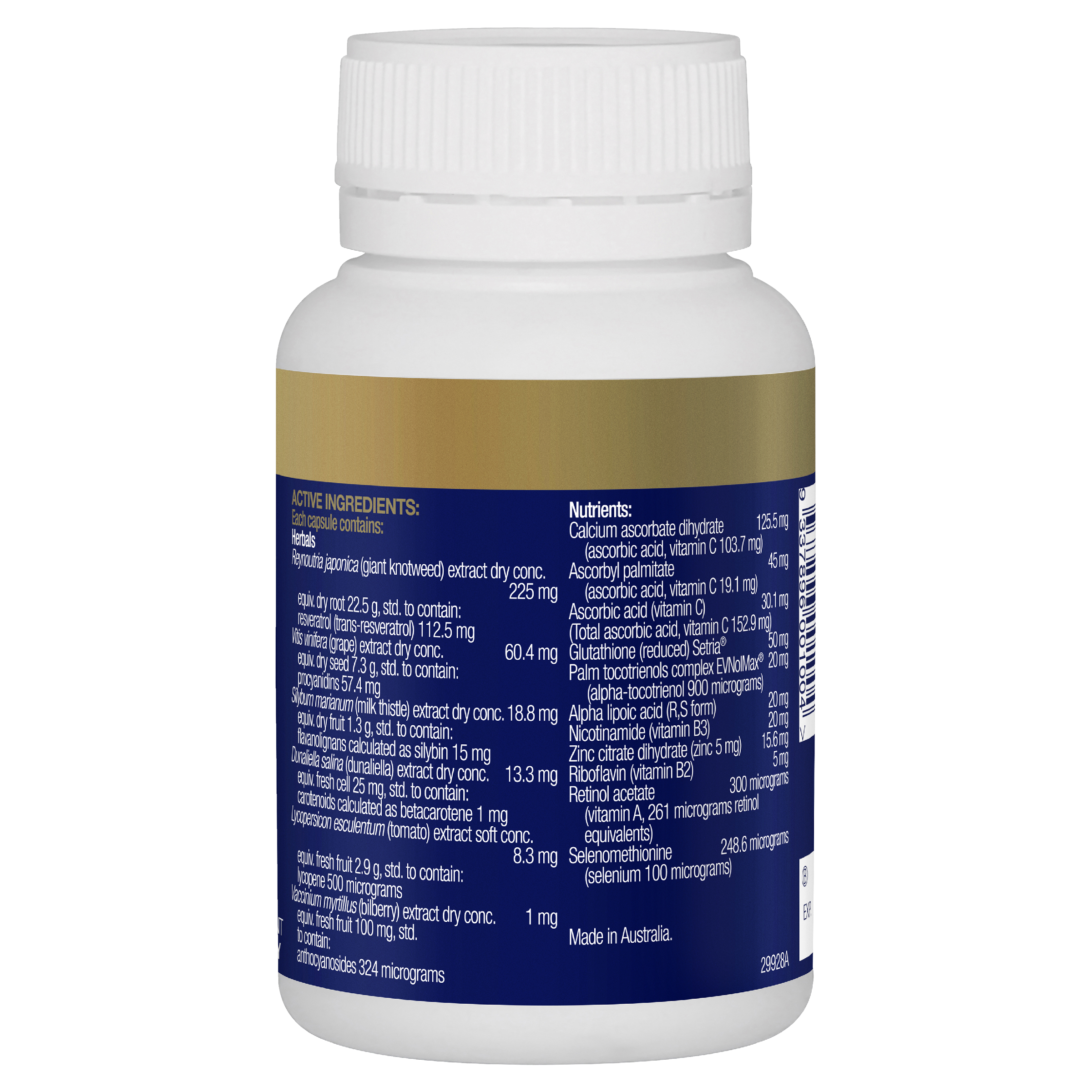 BioCeuticals AntiOx Excel 60 Capsules