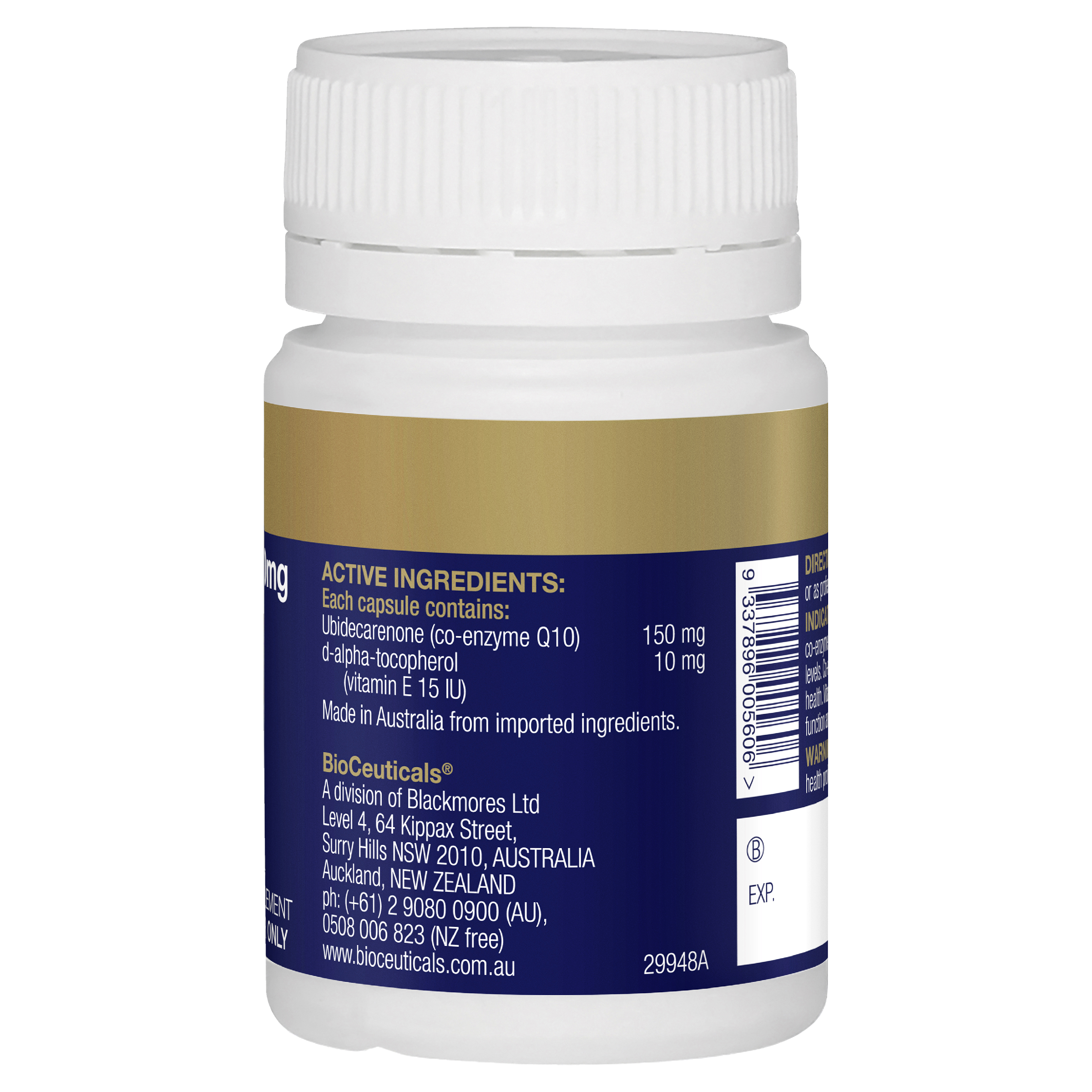 BioCeuticals CoQ10 Excel 150mg 60 Capsules